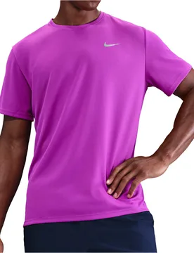Dri-fit uv miler camiseta técnica manga corta hombre Morado (L) - Nike - FashionsVida