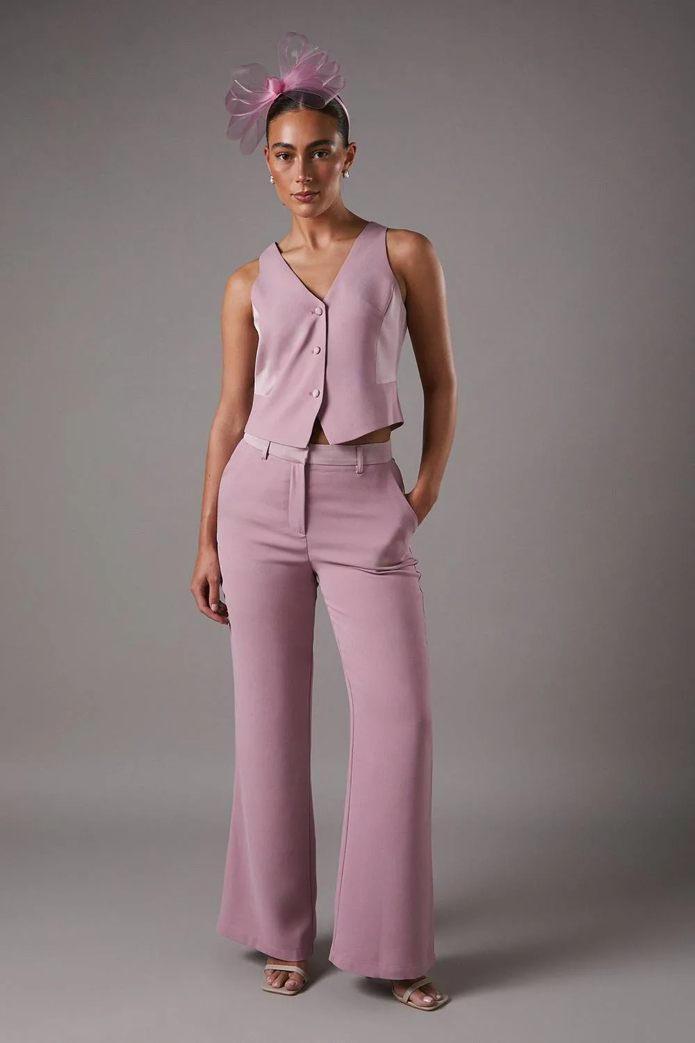 Premium Flare Trouser - Mink - Size: 14 - Coast - FashionsVida