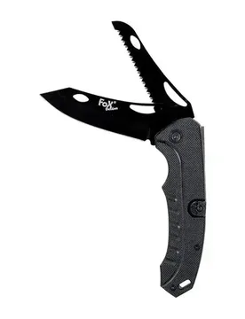 Klappmesser 2 in 1 schwarz Default Title adult - FoX Outdoor - FashionsVida