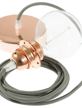 Cables Lampe Suspendue Pendel Pour Abat-jour Rm03 1 M Grey / Copper One Size - Creative - FashionsVida