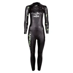 Flash 1 Woman Long Sleeve Neoprene Wetsuit Black ST Women