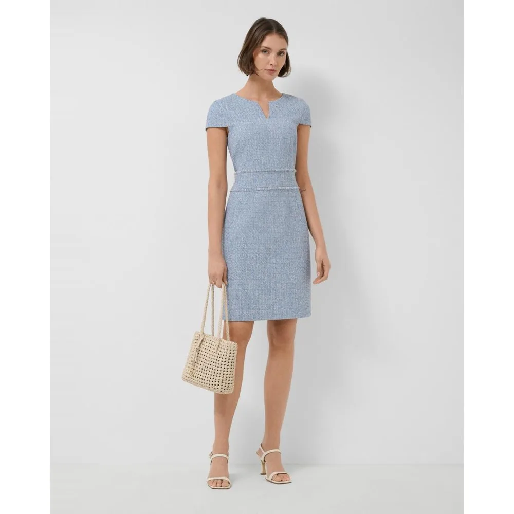 Vestido recto manga corta tweed - Roberto Verino - FashionsVida
