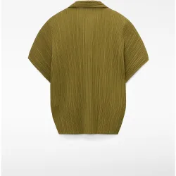 Camisa de mujer con cuello italiano y manga japonesa