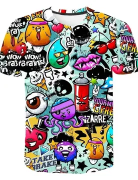 T shirts Anime Grunge Graffiti 3D Print Summer T Shirt Fashion Kids Men Casual Boys Girls Kawaii Cartoons Round Neck Tshirt Tops - Aliexpress - FashionsVida