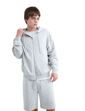 Sweat-shirt à Zip 30000811 Light Grey Melange M