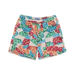 Pantaloncino Tipo Basket Uomo Building Blocks Mesh Shorts Cream