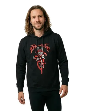 Felpa Con Cappuccio To Ride Devil Black