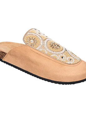 Bequem-Pantolette „Layla“ 36 beige - wonderwalk - FashionsVida