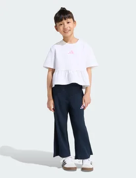 SET STAGIONALE CON VOLANT IN MAGLIONE 5-6A White / St Tropic Bloom - Adidas - FashionsVida