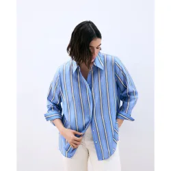 Camisa estampada de manga larga de mujer