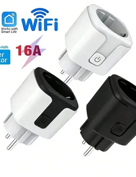 Enchufes inteligentes WiFi con monitoreo de energía, control de voz Alexa y Home, acceso remoto, temporizador y programación, dispositivos inteligen - Shein - FashionsVida
