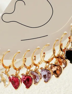 Set de 10 piezas de aretes rectangulares minimalistas - Shein - FashionsVida