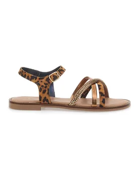 Sandali Bronzo con Fantasia Leopardata 5451 39 - LE HAVRE PARIS - FashionsVida