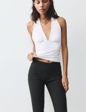 Top Halter Con Arricciature