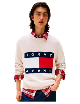 Maglione Melange Flag Regular Fit Ancient White Heather M