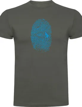 T-shirt à Manches Courtes Crossfit Fingerprint Dark Army Green M - Kruskis - FashionsVida