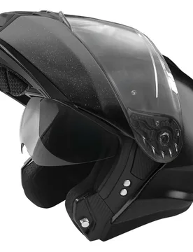 Casco Moto Modulare BLOW Solid Nero Perla taglia XL - Stormer - FashionsVida