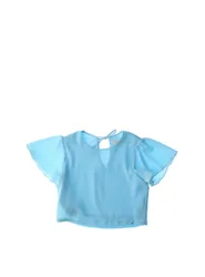 Blusa con volants TURCHESE 16