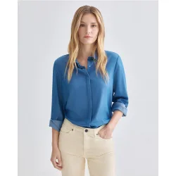 Camisa de mujer lisa manga corta