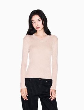 Para mujer. XW001874AF11957M4014 Jersey Slim V (S), Casual, Clásico, Viscosa