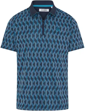 Polo All Over Jacquard, schwarz/blau xxl - Original penguin - FashionsVida