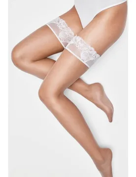 Medias 8 denier Stay-up con blonda encaje - Wolford - FashionsVida