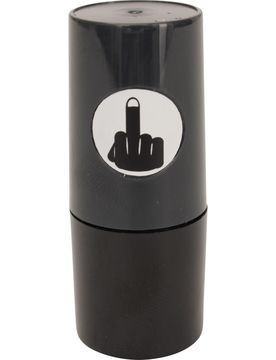 Golfball-Stempel Stinkefinger schwarz