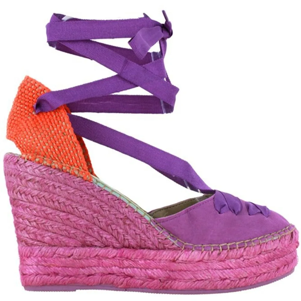 Alpargatas con cintas de mujer con talonera bicolor - star love - FashionsVida