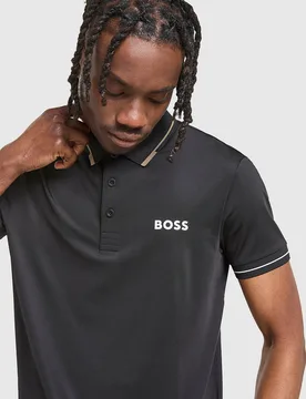 Paule Pro Polo Shirt - Herren, Schwarz - male - Size: L - BOSS - FashionsVida