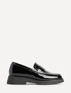 Women's Hilton Black Patent Penny Loafer Size: 5-Standard Fit - Black - Size: 5-Standard Fit - Linzi - FashionsVida