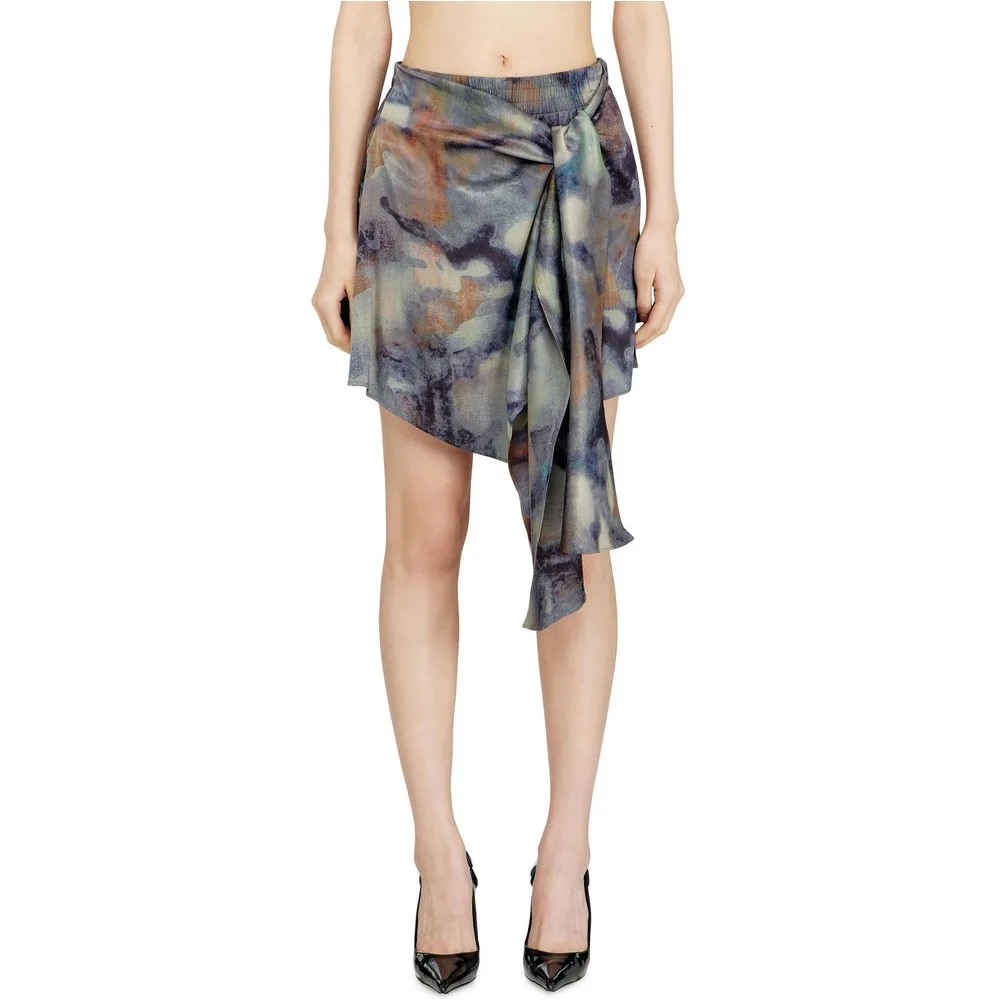 Falda-pantalón de mujer anudada de satén estampada - Diesel - FashionsVida