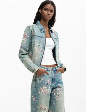 Pantalón de mujer vaquero fluido - Desigual - FashionsVida