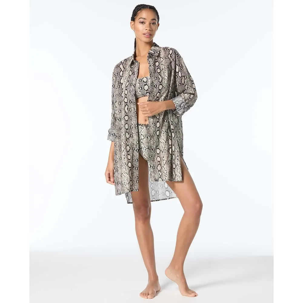 Camisola estampado piton en voile de algodón 100% - MICHAEL Michael Kors - FashionsVida