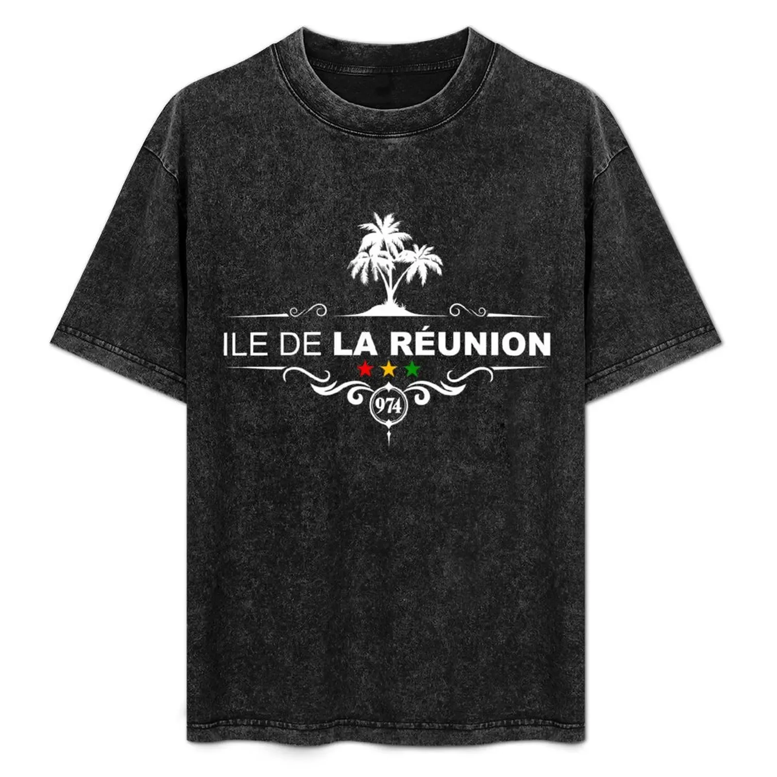 Reunion Island 974 - RS T-Shirt Basic Plain Short Sleeve Crew Neck Tee - Aliexpress - FashionsVida