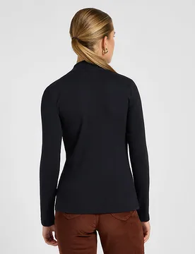 Slim Mock Neck Tee Black Größe S female - Lee - FashionsVida