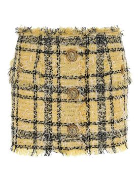 Balmain Gonna in tweed lurex