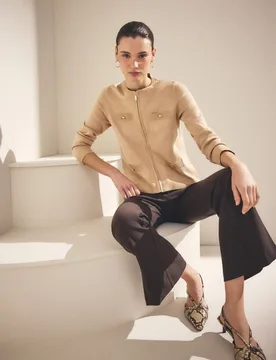 Chaqueta de mujer lurex cremallera - Woman El Corte Inglés - FashionsVida