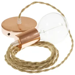 Cables Suspension Luminaire Tn06 2 M Beige / Copper One Size