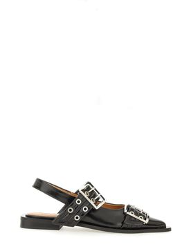 Ganni Feminine Buckle Ballerina