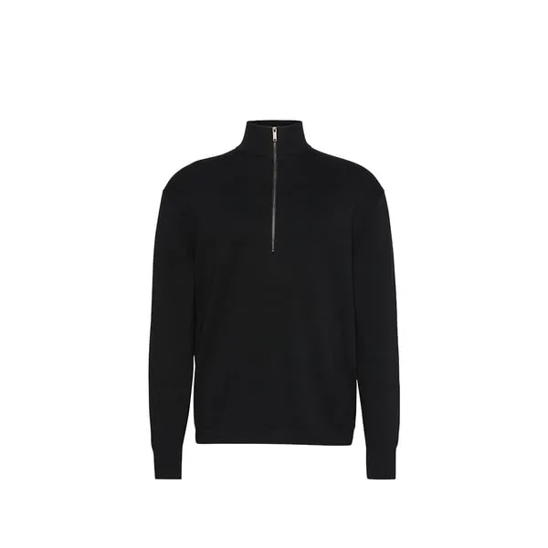 Calvin Pull col montant zippé en coton - Calvin Klein - FashionsVida