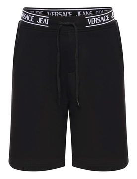 Bermuda In Jersey Di Cotone Con Logo