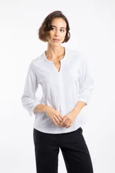 Mabel Womens Broidery 3/4 Sleeve Top - - Size: 20