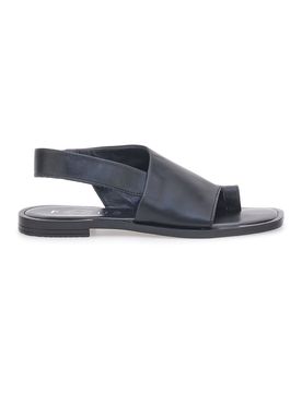 Sandali Neri Flat in Pelle Made in Italy 19348 38