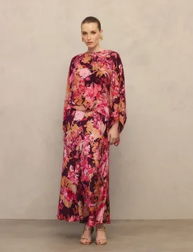 Vestido flores con capelina - Woman Fiesta El Corte Inglés - FashionsVida