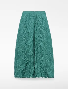 Falda midi satinada con efecto arrugado - Adolfo Dominguez - FashionsVida