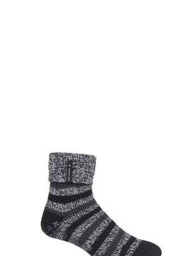 Pair Black Whittaker Lounge Socks Men's 6-11 Mens - - Black - Size: 6-11 Mens - Heat Holders - FashionsVida
