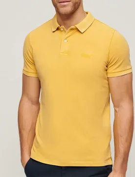 Polo A Maniche Corte Vint Destroy Pigment Yellow S - Superdry - FashionsVida
