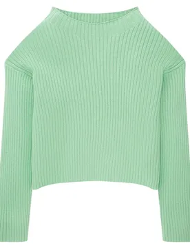 Maglione Cropped Knit Modern Green 128 cm