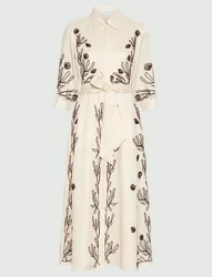 MARELLA abito in lino donna panna