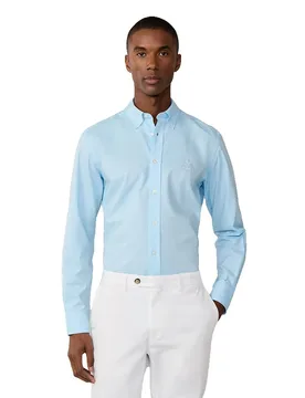 FaÇonnable Camicia A Maniche Lunghe Spring Oxford Broadway Blue L - Façonnable - FashionsVida
